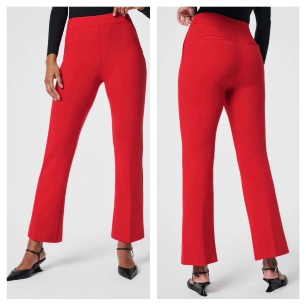 SPANX Red Slim Bootcut Ponte Pants
